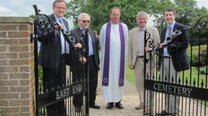 From Left: Phil Wilson MP, John Burton MBE, Rev. Michael Gobbett, Councillor Peter Brookes and Adam Luke
