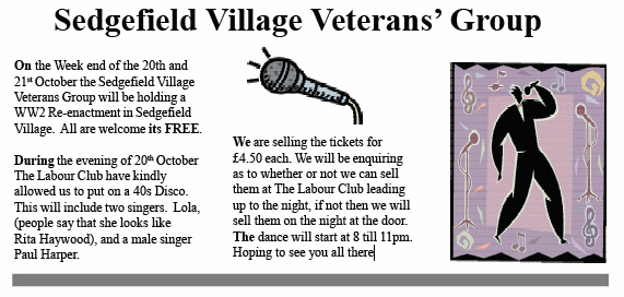 Sedgefield Veterans Group